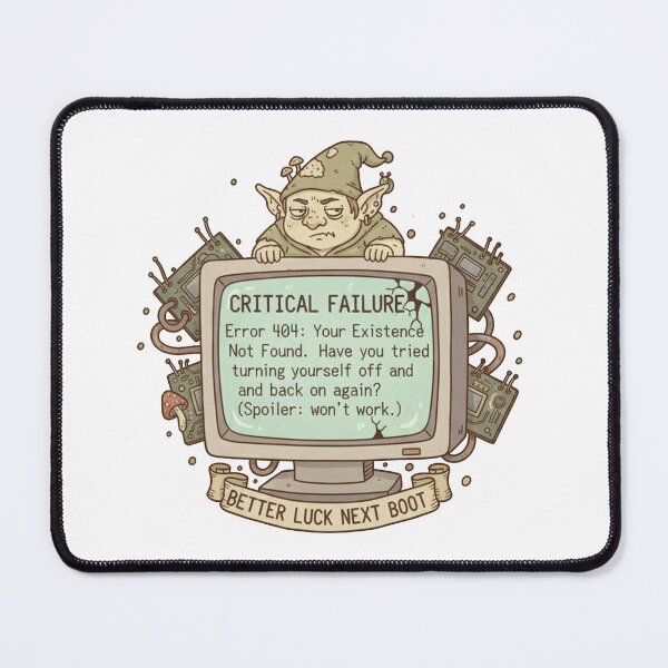 Item preview, Funny Goblin Error 404 designed and sold by PastelPopShop.