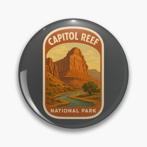 Item preview, Vintage American National Park Print: capitol reef designed and sold by PinUpPizzazz.