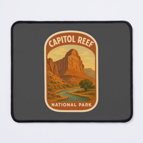 Item preview, Vintage American National Park Print: capitol reef designed and sold by PinUpPizzazz.