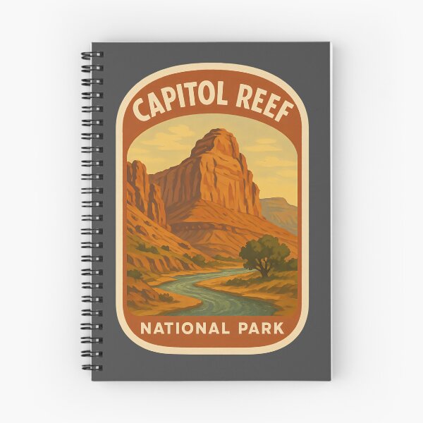 Item preview, Vintage American National Park Print: capitol reef designed and sold by PinUpPizzazz.