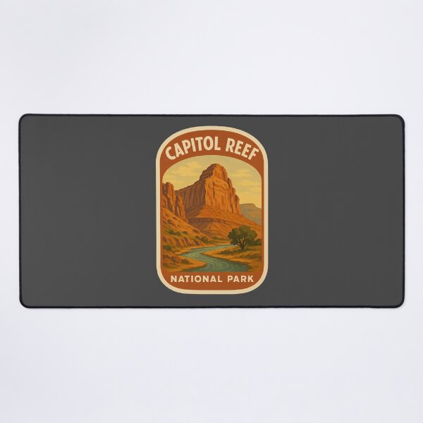 Item preview, Vintage American National Park Print: capitol reef designed and sold by PinUpPizzazz.