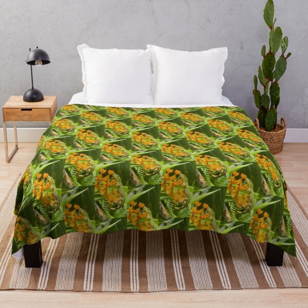Item preview, Colorful Gecko Among Bright Orange Tropical Flowers designed and sold by TrisaThyme.