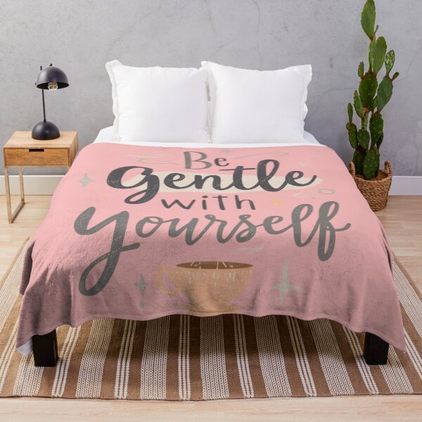 Item preview, Be Gentle With Yourself Mug Design | Cozy Self Care Quote | Cute Mental Health Affirmation | Aesthetic Tea Cup Graphic | Comforting Kindness Shirt Sticker designed and sold by WovennDesigns.