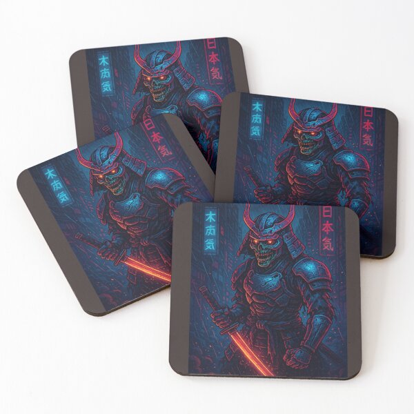 Item preview, Cyberpunk Zombie Samurai Warrior – Neon Undead Ronin designed and sold by Thaivi Design.