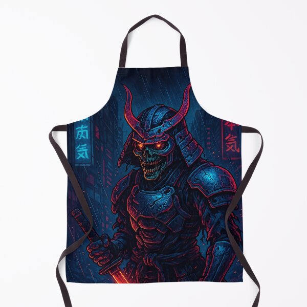 Item preview, Cyberpunk Zombie Samurai Warrior – Neon Undead Ronin designed and sold by Thaivi Design.