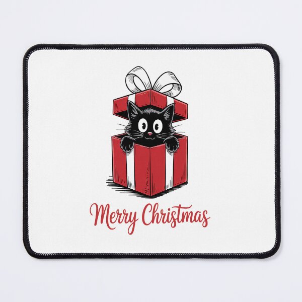 Item preview, Draw Cat In Gift Box With Small Heart For Merry Christmasa Dat designed and sold by VladoZork.