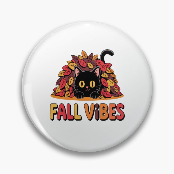 Item preview, Fall Cat  Cute Black Cat in Autumn Leaves designed and sold by VladoZork.