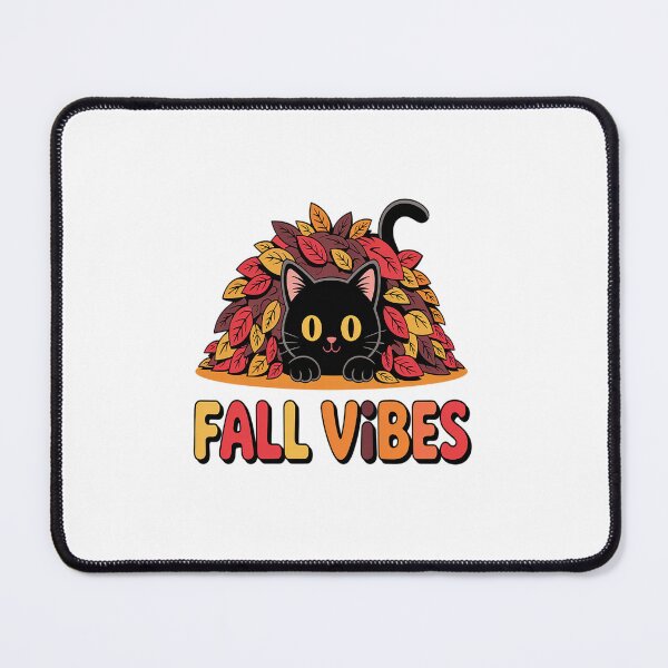 Item preview, Fall Cat Cute Black Cat in Autumn Leaves designed and sold by VladoZork.