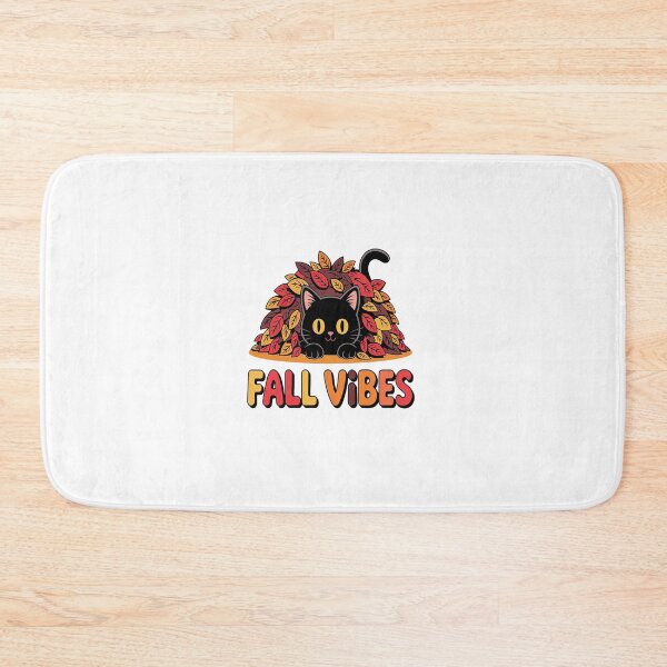 Item preview, Fall Cat  Cute Black Cat in Autumn Leaves designed and sold by VladoZork.