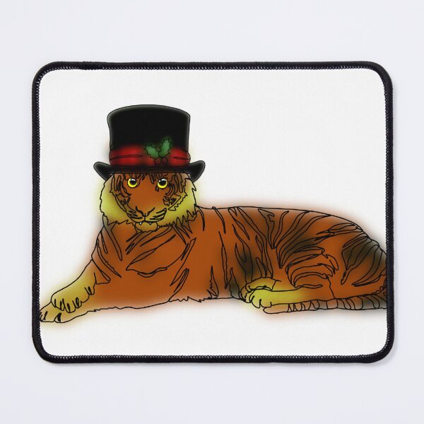 Item preview, Maple the Tiger Wearing a snowman Hat – animalzinhats designed and sold by Ashley’sAnimalz.