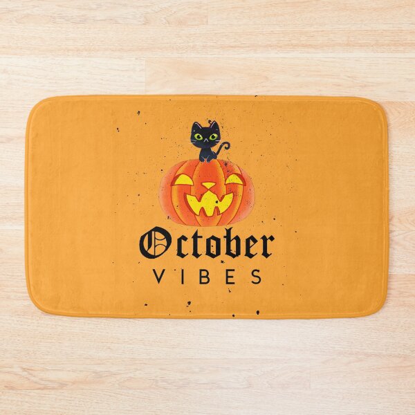 Item preview, October Vibes — Black Cat on a Pumpkin designed and sold by Novel Works Studio.