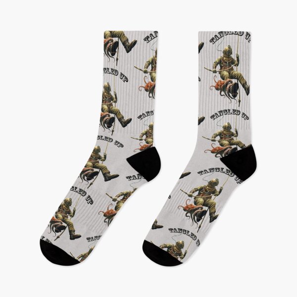 Item preview, Vintage Diver with Diving Helmet on a Rope with an Octopus Around his Ankle URM designed and sold by urmaddad.