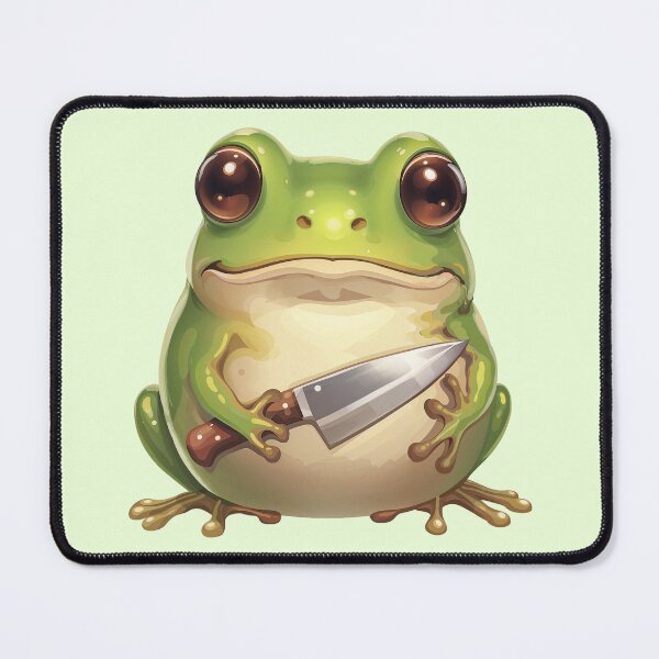 Item preview, Frog With Knife – Chaotic Cute Design designed and sold by JeeFoSnP.