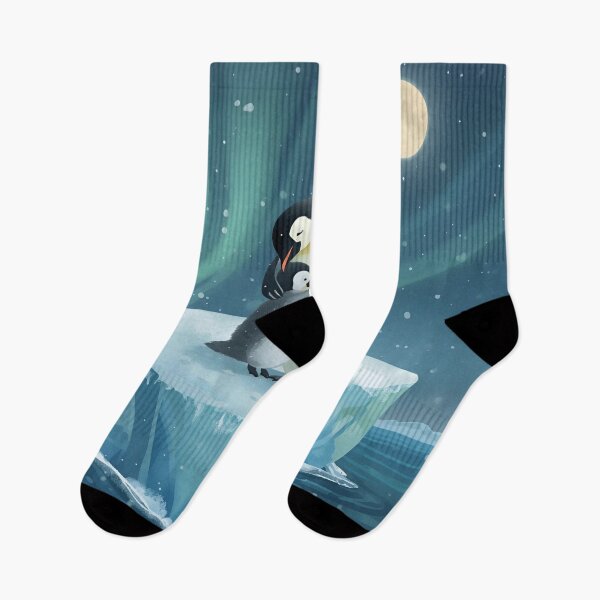 Item preview, Little Penguin and Papa on Iceberg designed and sold by WildlifeWhimsy.