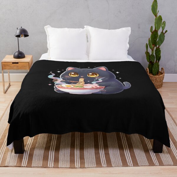 Item preview, Kawaii Japanese Cat Funny Cat Eating Ramen Japanese Noodles designed and sold by TalalosART.