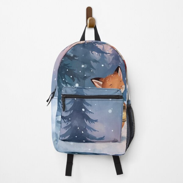Item preview, Little Fox and Bunny Share a Winter Lantern Walk designed and sold by WildlifeWhimsy.