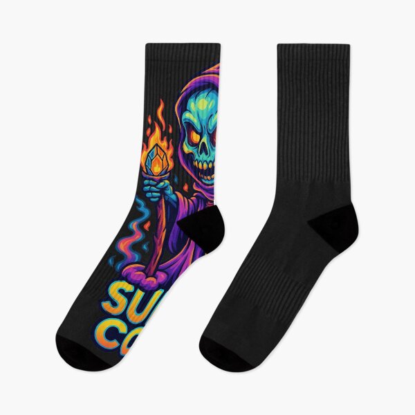Item preview, SUPER COOL Grim Reaper Wizard – Neon Skull Cartoon designed and sold by Thaivi Design.