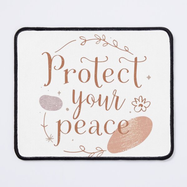 Item preview, Protect Your Peace — Cozy Self-Care Quote Design designed and sold by WovennDesigns.