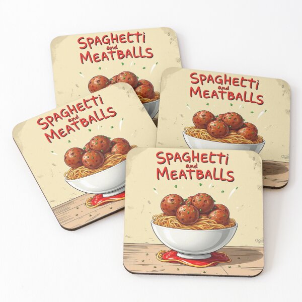 Item preview, Spaghetti And Meatballs Pop Art Collection designed and sold by SaucyFoodTruck.