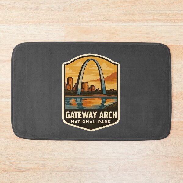 Item preview, Vintage American National Park Print: Gateway Arch designed and sold by PinUpPizzazz.