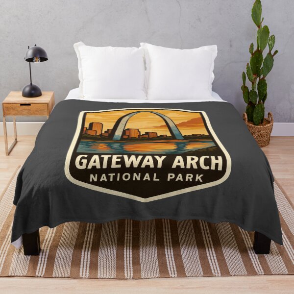 Item preview, Vintage American National Park Print: Gateway Arch designed and sold by PinUpPizzazz.