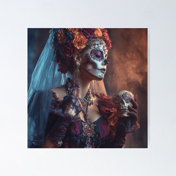 Item preview, Day of the Dead beauty  designed and sold by aiartfs.
