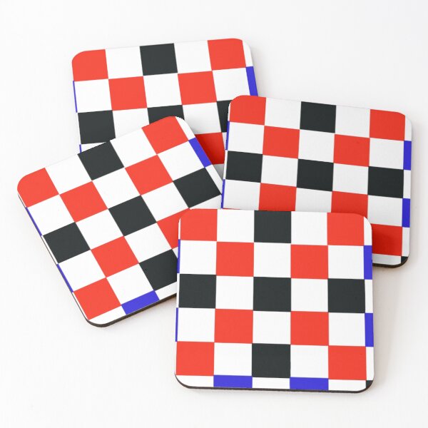 Item preview, Digital Chessboard | Red, Blue & Black Abstract Pattern designed and sold by BulletKitty82.