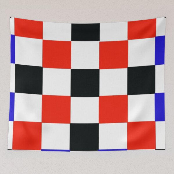 Item preview, Digital Chessboard | Red, Blue & Black Abstract Pattern designed and sold by BulletKitty82.