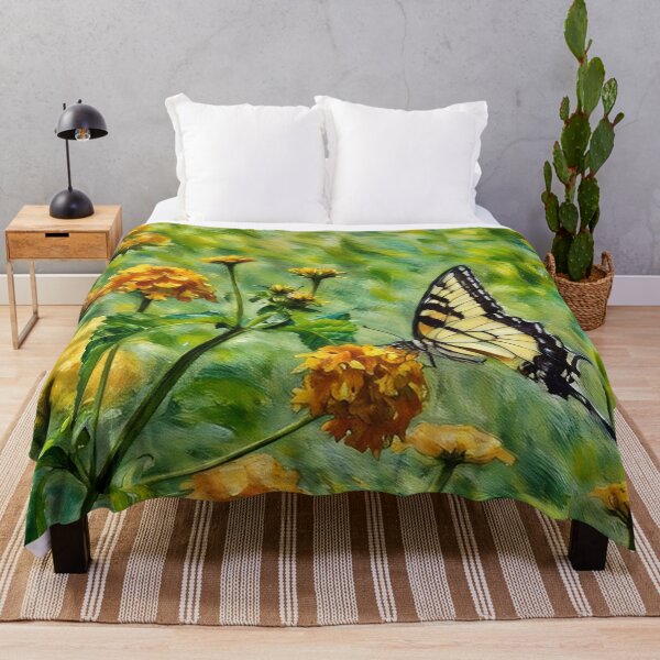 Artikelvorschau, Schmetterling und die Zinnien entworfen und verkauft von tomorrowsart.