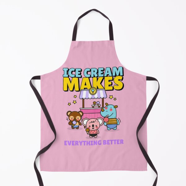 Item preview, Ice Cream Makes Everything Better – Kawaii Animals at the Ice Cream Stand designed and sold by Novel Works Studio.
