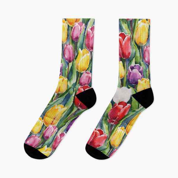 Item preview,  Red Yellow Pink White, and Purple Tulips  designed and sold by BDLdesigns.