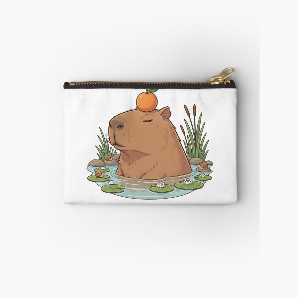 Item preview, Chill Capybara with Orange designed and sold by PastelPopShop.