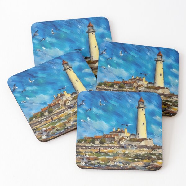 Item preview, Lighthouse and Sea Gulls designed and sold by tomorrowsart.