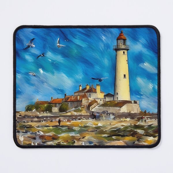 Item preview, Lighthouse and Sea Gulls designed and sold by tomorrowsart.