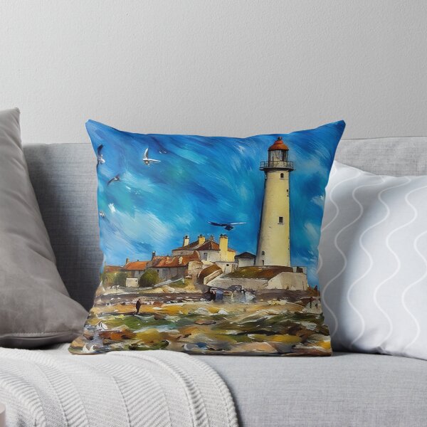 Item preview, Lighthouse and Sea Gulls designed and sold by tomorrowsart.