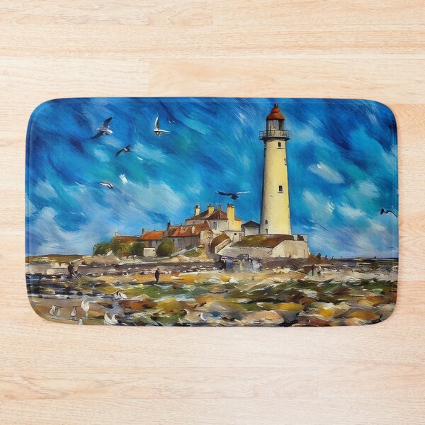 Item preview, Lighthouse and Sea Gulls designed and sold by tomorrowsart.