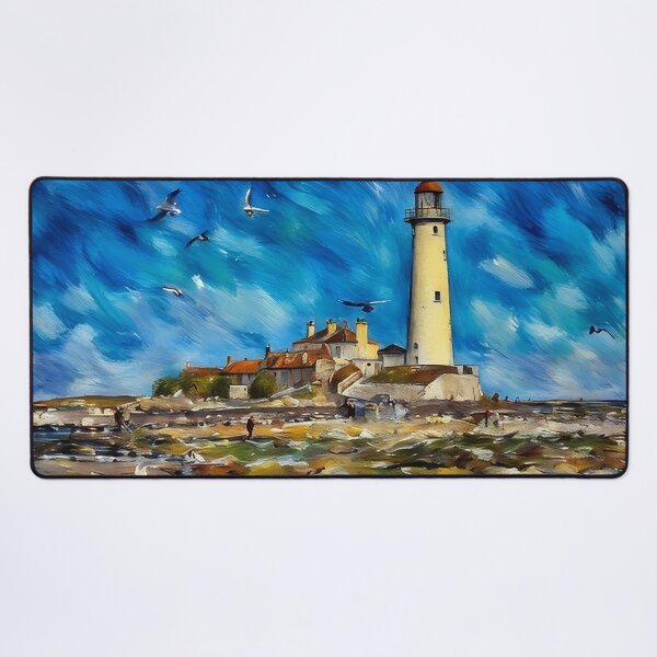 Item preview, Lighthouse and Sea Gulls designed and sold by tomorrowsart.