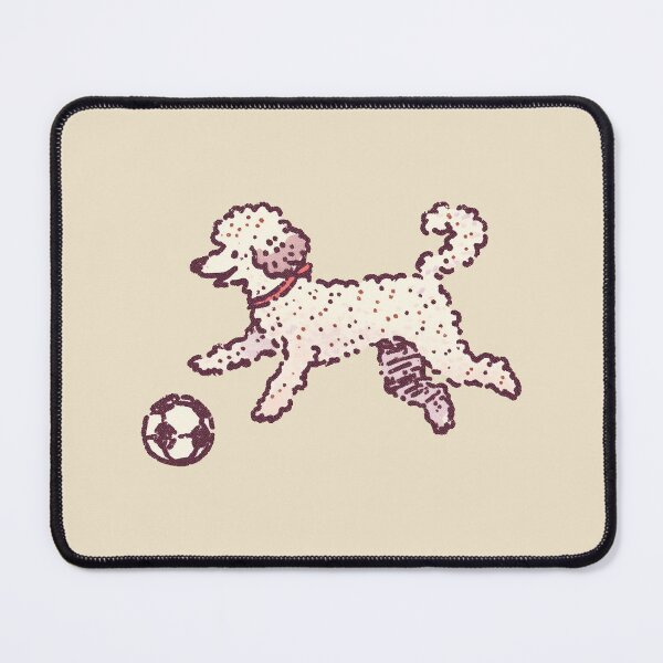 Item preview, Soccer Football Poodle, playful retro stipple illustration designed and sold by Magnificent Lizard.