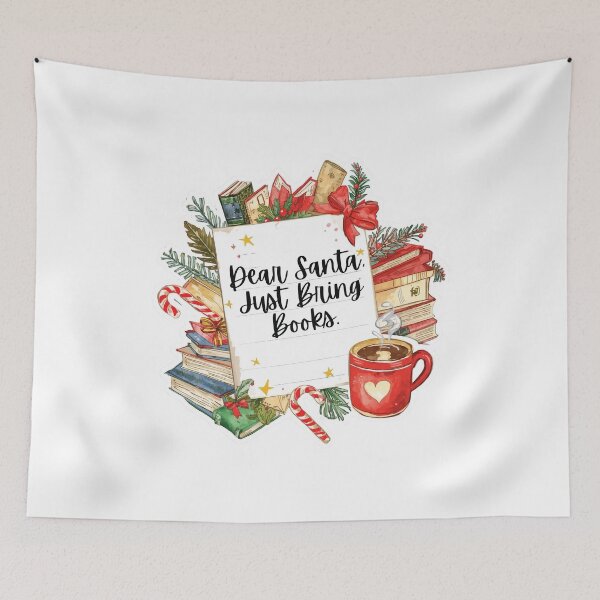 Item preview, Dear Santa, Just Bring Books designed and sold by CozyinTime.