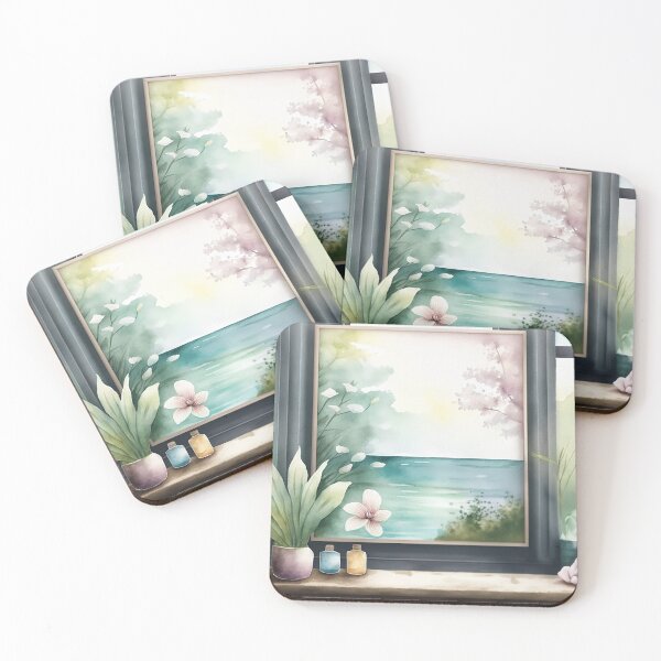 Item preview, Tranquil Tides - Soothing Watercolor Washes for Serene Relaxation Spaces designed and sold by PaintbrushPlace.