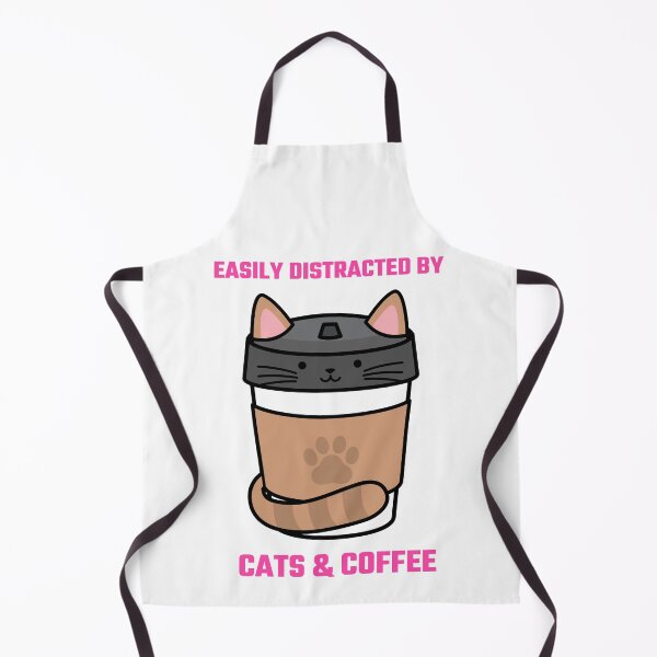 Item preview, Easily Distracted By Cats & Coffee designed and sold by SavvyVacationer.
