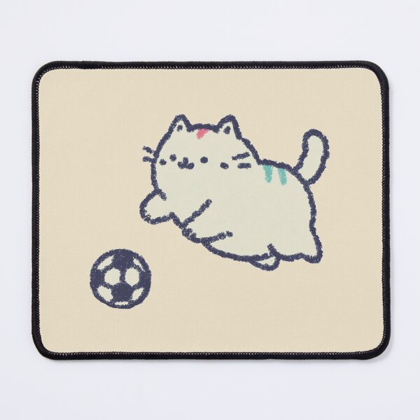 Item preview, Soccer Football Cat, chubby crayon-style kawaii kitten designed and sold by Magnificent Lizard.