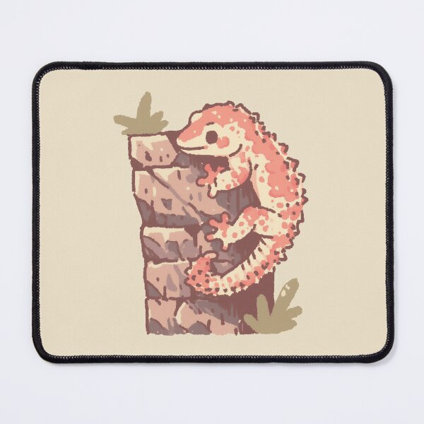 Item preview, Rock Climbing Gecko, soft pastel textured illustration designed and sold by Magnificent Lizard.