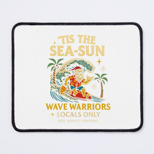 Item preview, Jet Santa vs. The Great Wave - Surfing Santa Tis the Sea-Sun – Locals Only - Great wall Wave Christmas Classic T-Shirt designed and sold by inkfluenceart.