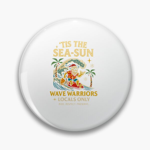 Item preview, Jet Santa vs. The Great Wave - Surfing Santa Tis the Sea-Sun – Locals Only - Great wall Wave Christmas Classic T-Shirt designed and sold by inkfluenceart.