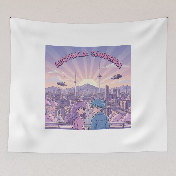 Item preview, Retro Anime Australy Canberra Travel T Shirt Design designed and sold by ANIMEX00.
