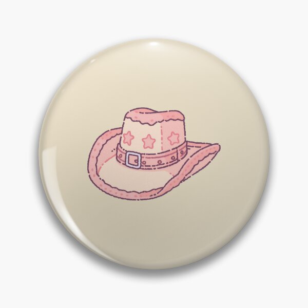 Item preview, Pink cowboy hat with star band, pastel western illustration designed and sold by Magnificent Lizard.