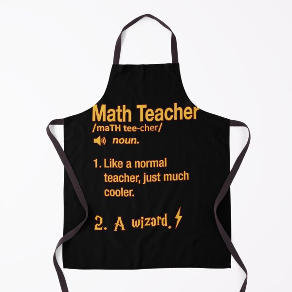 Item preview, Funny Nerdy Math Teacher Like a Normal Teacher Just Much Cooler A Wizard Yellow Maroon Text designed and sold by MathWare MathClips.