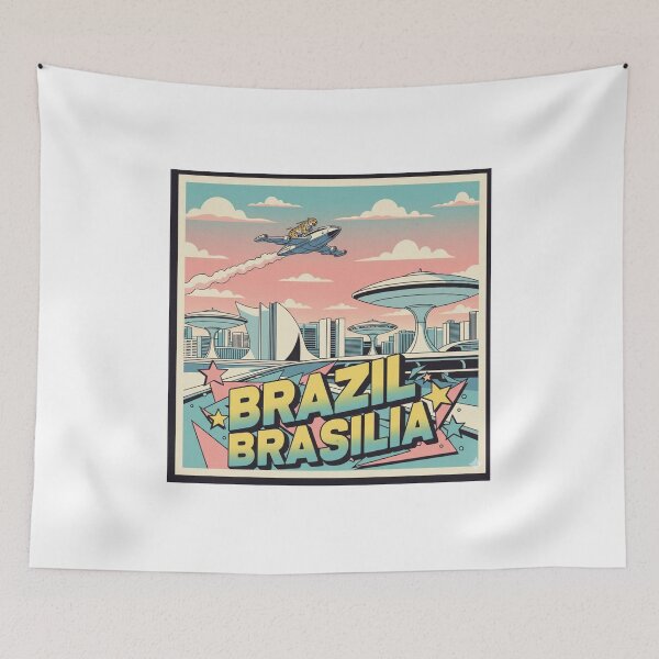 Item preview, Retro Anime Brazil Brasilia Travel T Shirt Design designed and sold by ANIMEX00.