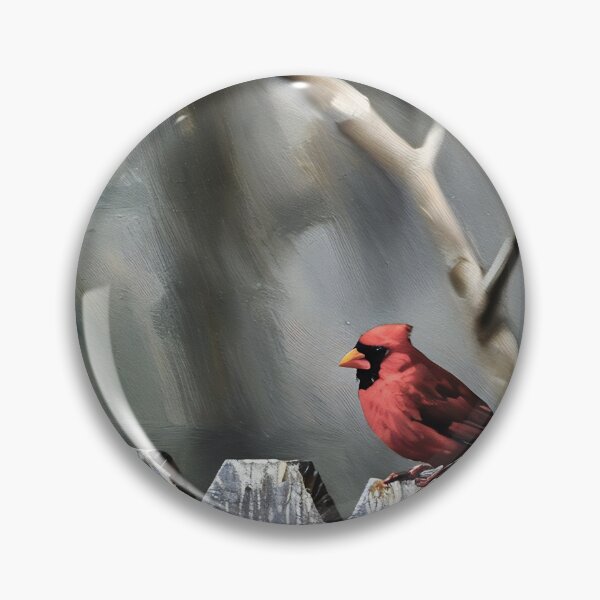 Item preview, Red Cardinal on Fence designed and sold by tomorrowsart.